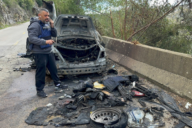 Three Lebanese journalists killed in targeted air strike